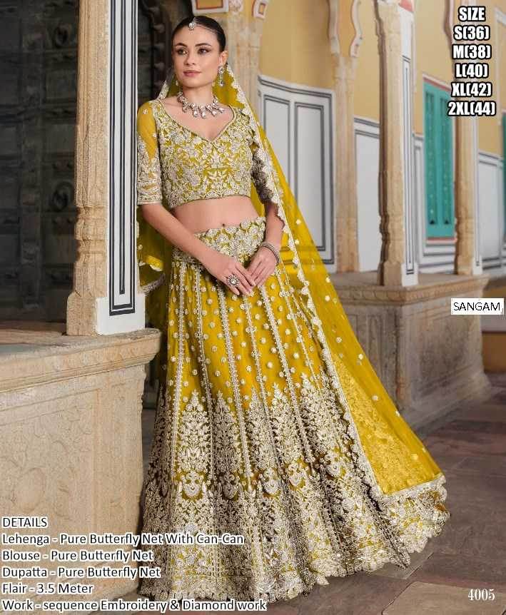 Butterfly Net Designer Lehenga Choli for Elegant Events - MYLUXURY LANE ENTERPRISE